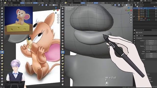 Полный процесс создания персонажа "Джери" в Blender