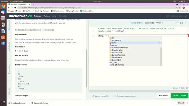 Python | set.add() | Hackerrank Solution