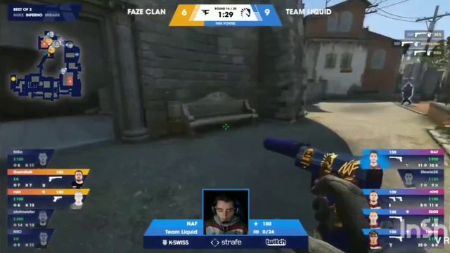Team Liquid vs FaZe Clan//Кит «NAF» Маркович МИНУС 5 С ПИСТОЛЕТА//ТРИ Headshota в ДЫМ❗❗ смотреть онлайн