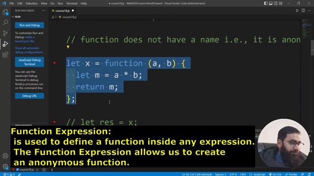 What are function expression in javascript | javascript anonymous function | Web Dev Tutorial # 18