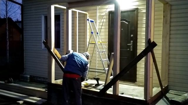 Простой каркасный пристрой. Живу на даче. Часть вторая