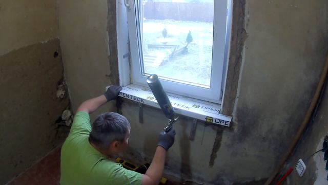 Установка подоконника по-деревенски.Скоро шпаклёвка.Грунтуем глину.СтройVLoG ПЕРЕСЕЛЕНЦЕВ. Серия26. смотреть онлайн