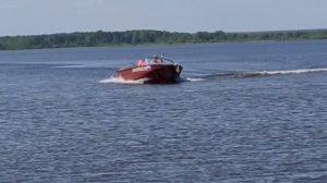Лодка Днепр, первая, пробная покатушка.
