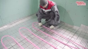 Монтаж электро водяного теплого пола XL PIPE для основного отопления дома