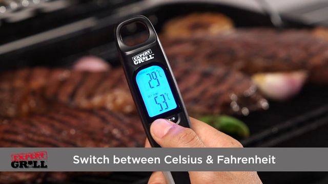Expert Grill Digital Meat Thermometer Fork смотреть онлайн