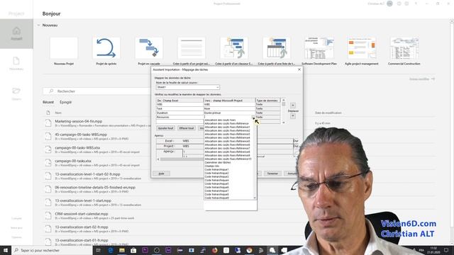 #45 MS Project 2019 ● Importer depuis Excel ou Outlook ● Avançé