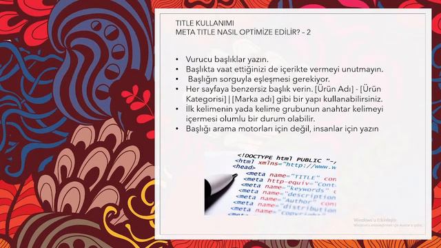 HTML Meta Title Hakkında Tüm Merak Edilenler! - Title Nedir? - Meta Title Nedir - SEO Eğitimi смотреть онлайн