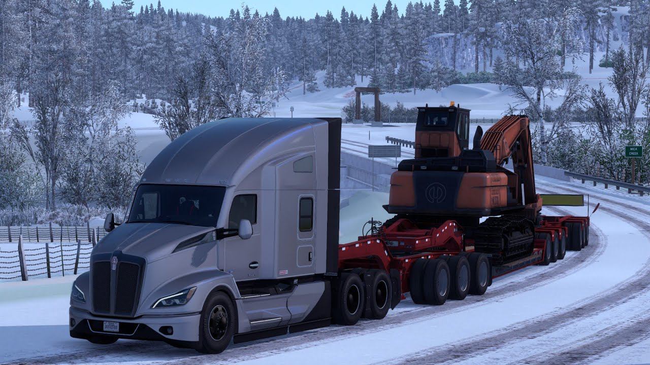 [ATS] New Kenworth T680_Big and Heavy Winter Delivery смотреть онлайн