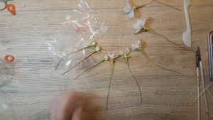Лепка веточки яблони из холодного фарфора