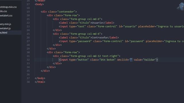 Validación de usuario y contraseña con Jquery y JavaScript