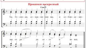 🎼 Прокимен воскресный, глас 5 (тенор) Ты, Господи, сохраниши ны и соблюдеши ны от рода сего...