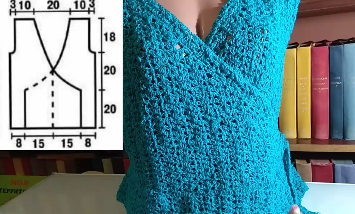 Кофточка с запахом Простой вариант