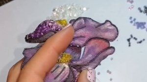 Брошь цветок Ирис. Мастер-класс. Автор Марина Кадуцкая.