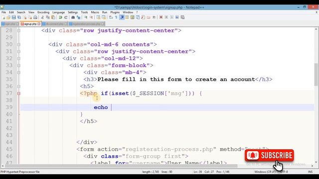 Login and Registration Form in PHP and MYSQL.