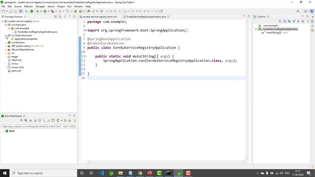 Spring Microservices tutorial for beginners - Creating the Eureka Server смотреть онлайн
