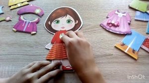 "Одевашки" на магните "Настя." 32 элемента.