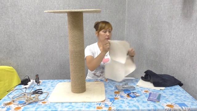 Мастер-класс из серии "Джутовый бум". Когтеточка для кошки