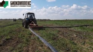 Шлангоукладчик. Перемещение шлангов по полю.