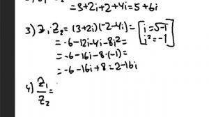 Примеры сложения, вычитания, деления и умножения комплексных чисел в алгебраической форме