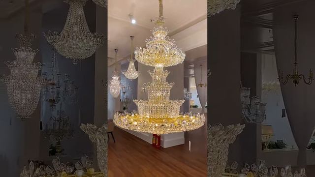 Luxury Gold Empire Crystal Chandelier for Foyer/ Big Hallway/ Hotel lobby/ Palace Hall | home decor