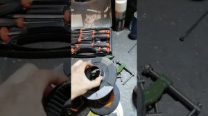 конечный результат клейки феродо на тормозные колодки.