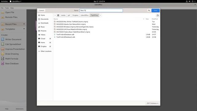 LibreOffice Base: Starting database design with a table wizard смотреть онлайн