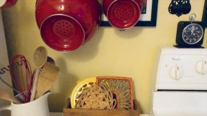 Tiny Vintage Kitchen Tour -2021 How I Made My Old Run Down Kitchen Look Its Best With Thrifted Find