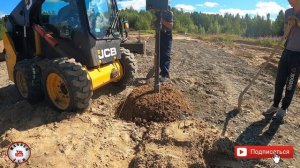 Гидробур JCB ED 3500 и мини погрузчик Jcb 190 бурение 300мм глубина 3 м