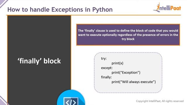 Exception Handling In Python | Exceptions In Python | Python Training | Intellipaat