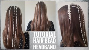 Мастер-класс: Украшение для волос из бусин | Ободок | Tutorial: Bead Hair Decoration | Headband