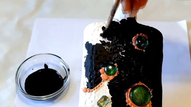 Перламутровый декор бутылки в технике микс медиа / Ваза из бутылки смотреть онлайн