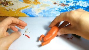 Лепка из легкого пластилина Hey Clay/Видео лепка залипаки Овощи\ Морковка