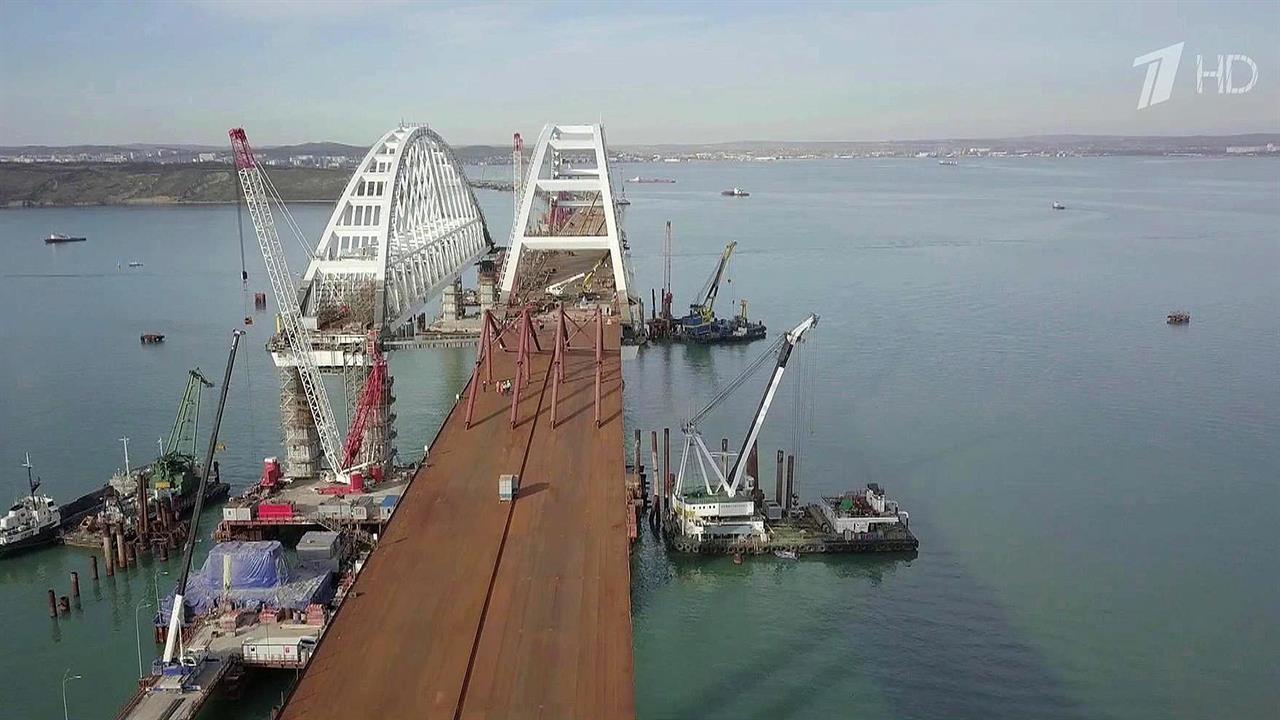 Строительство железнодорожной части Крымского моста в этом году выйдет на пиковую мощность