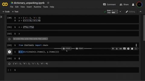 dictionary unpacking in Python