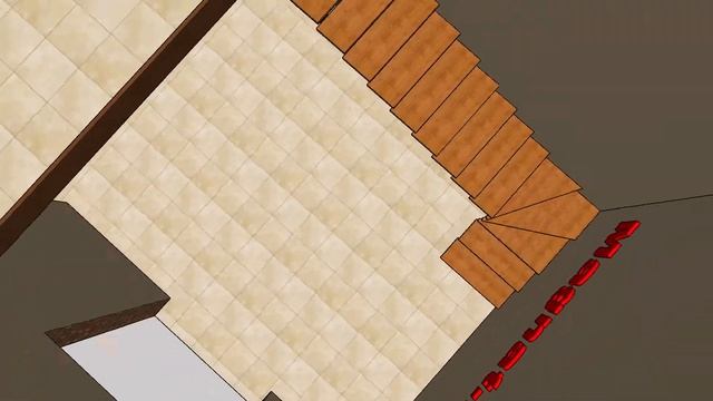 Эскиз лестницы открытый каркас, зигзаг. смотреть онлайн