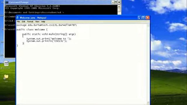 CSC151 Creating a java on the command line смотреть онлайн