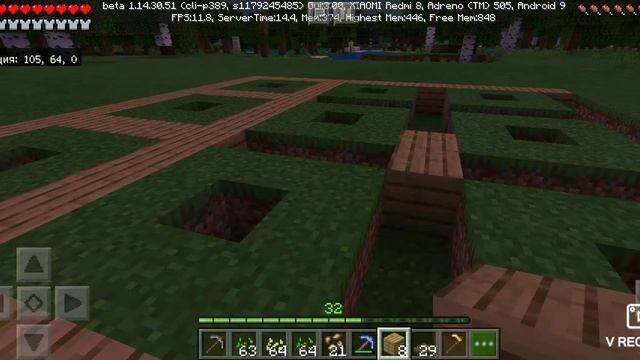 Minecraft#22 Сделал огород. Сажаем семена. смотреть онлайн