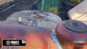 2 - был автомобильный баллон 65 литров стал мангал. Одним глазком картинка стала чётче