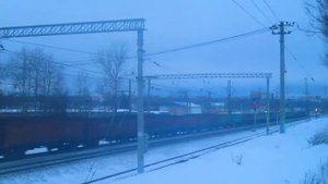 Электровозы ВЛ10У с грузовым поездом, перегон Нара-Бекасово1(Наро-Фоминск)06.02.2015