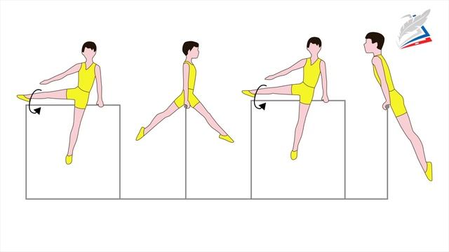 Упражнения на гимнастических снарядах: гимнастическом бревне и невысокой перекладине