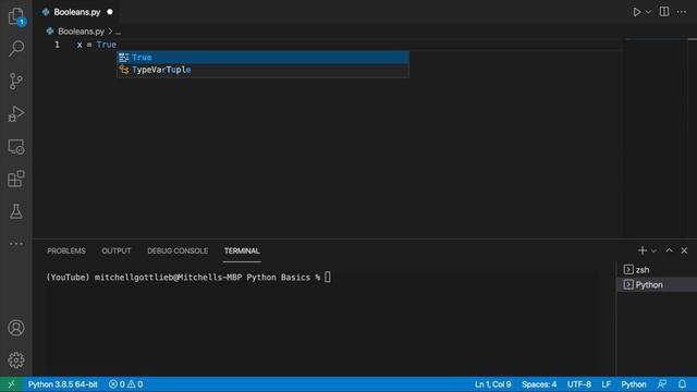 Python Basics - Booleans (Episode 10) смотреть онлайн