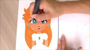 Drawing Princess Peach with Fire Flower