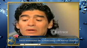 El recuerdo de Diego Maradona junto a Mirtha Legrand en una de sus mesazas