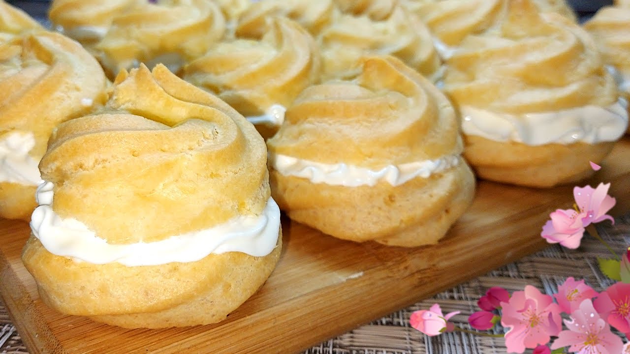 Нежнейшие Заварные Пирожные с Кремом. Тают во рту! Домашние Эклеры.