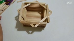 Popsicle sticks craft / How to make bowl / Делаем конфетницу / Поделки из палочек для мороженого