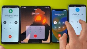 Blackview A90 & OPPO A54 Incoming Call. Samsung Z Fold 3 & iPhone Xs Outgoing Call