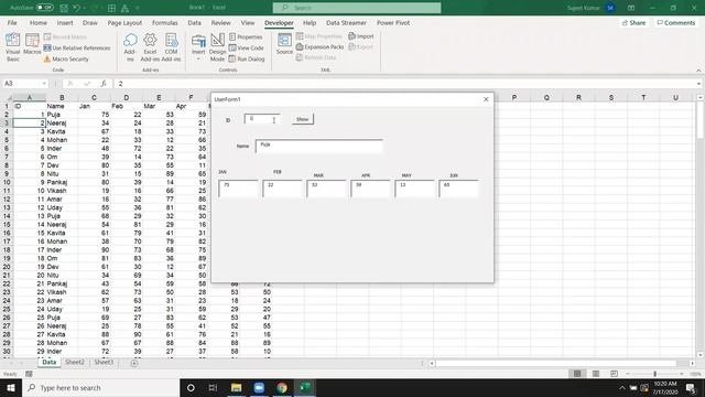 Excel VBA Userform - Easy Excel Macros - Load Sheets Data On Userform