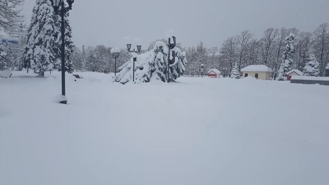 Зима в южном городе Прогулка по Майкопу смотреть онлайн