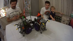 Lego Robot Wars 5. Битва Лего роботов Биониклов в инвалидных колясках.