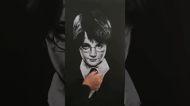 Drawing Harry Potter Jr. with chalk #chalk #drawing #harrypotter